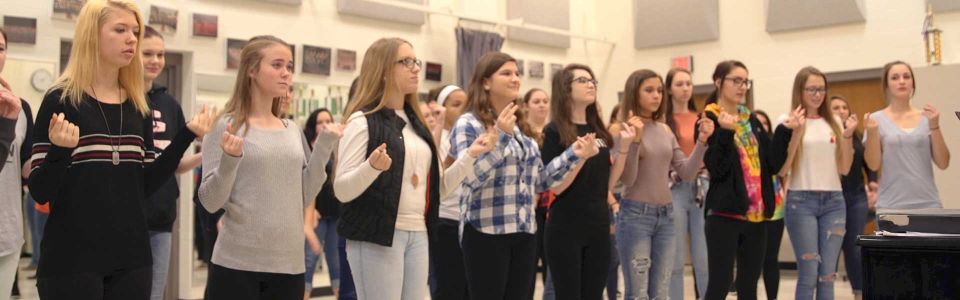 East Central High School Choir Practice
